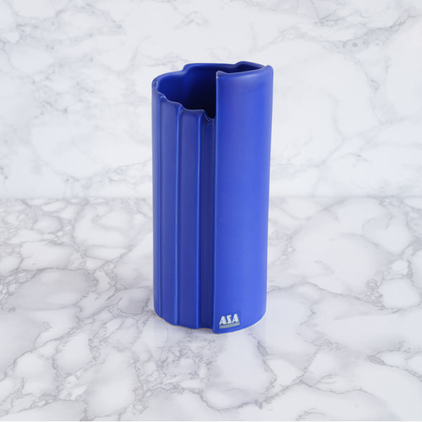 Asa Selection Post-Modern  Architectural Blue Vase