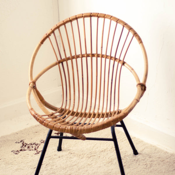 Oddhaus Vintage Furniture Luxembourg Vintage 60s Rattan Shell Chairs