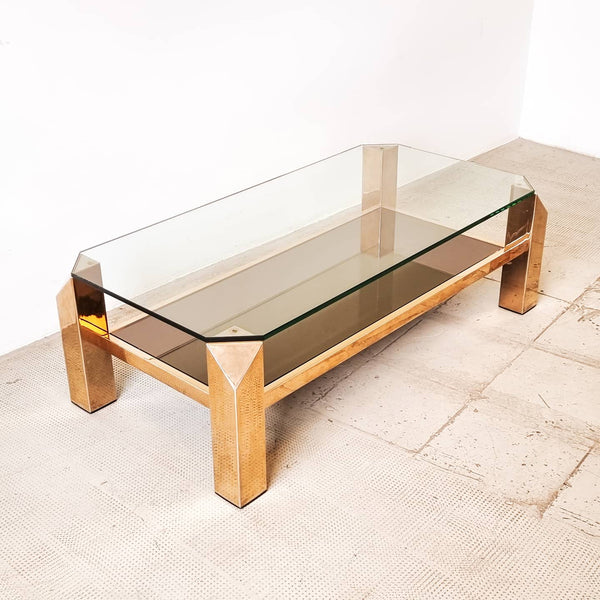 Belgo Chrom Gold Plated Coffee Table
