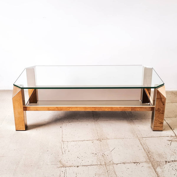 Belgo Chrom Gold Plated Coffee Table