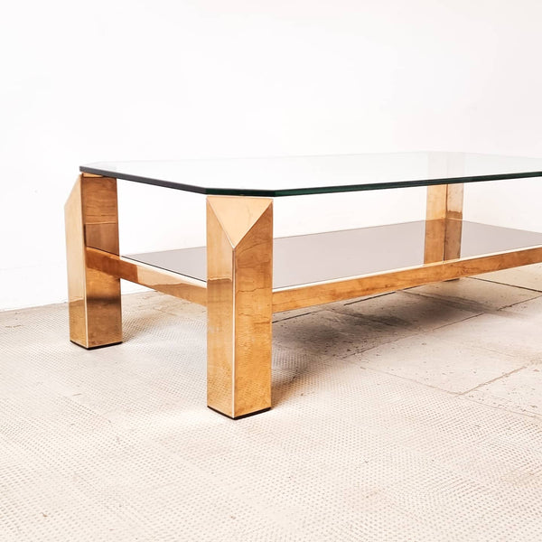 Belgo Chrom Gold Plated Coffee Table