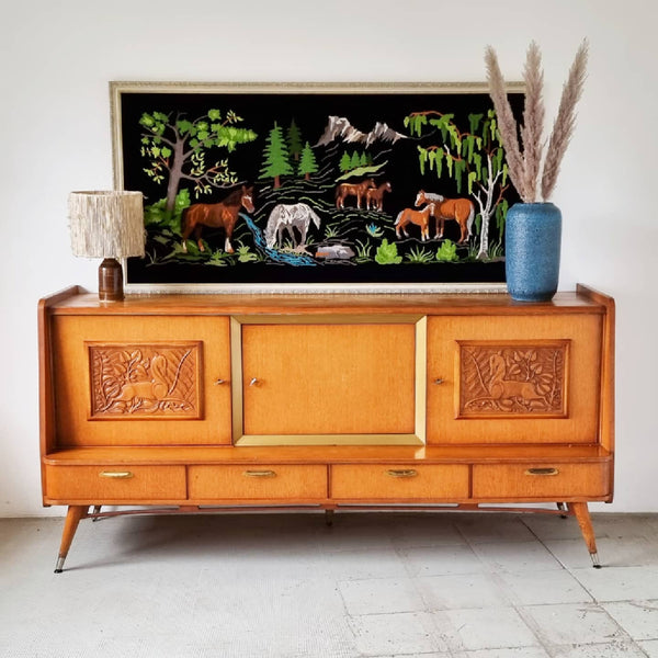 § Sculpted Vintage Animal Sideboard