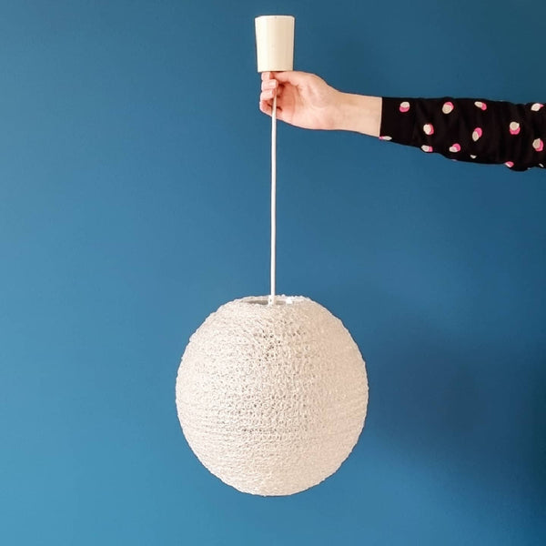 Fiberglass Spaghetti Globe Hanging Lamp