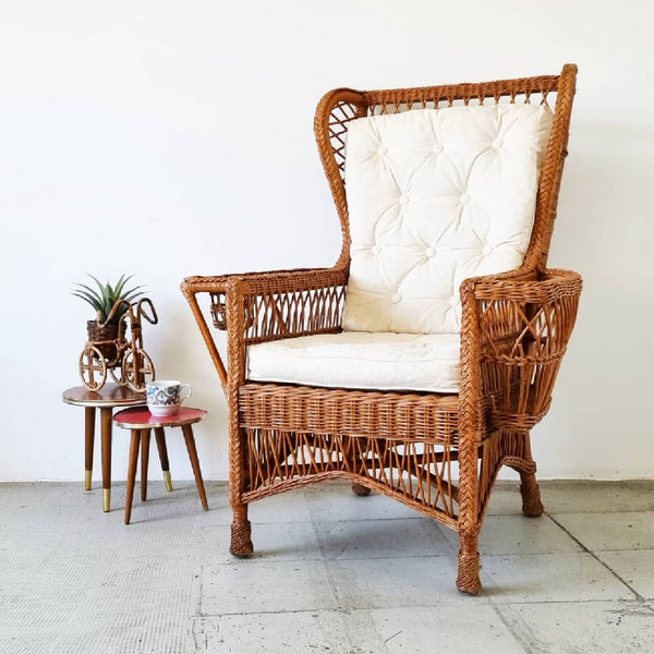 §Vintage Rattan Armchair