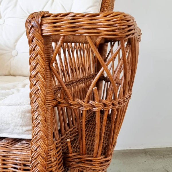 §Vintage Rattan Armchair