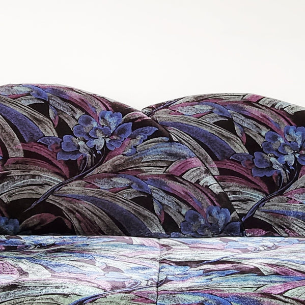 80s Velvet Divan Sofa Bed