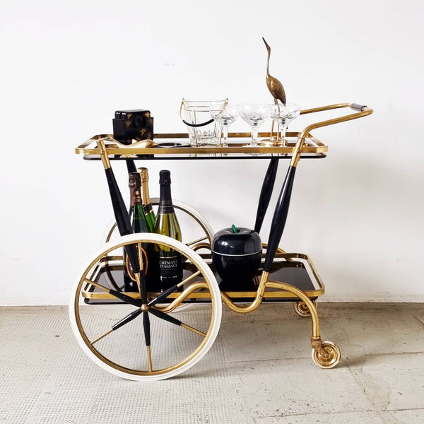 § Black and Gold Bar Cart