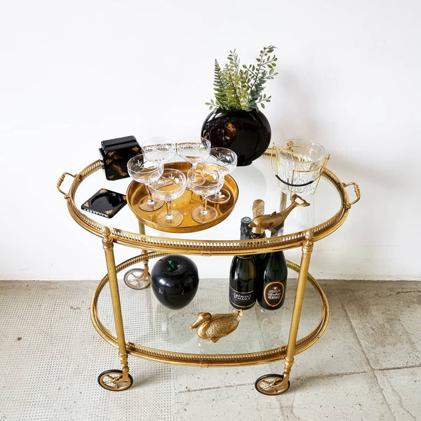 § Oval Regency Bar Cart