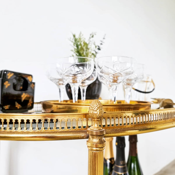 § Oval Regency Bar Cart