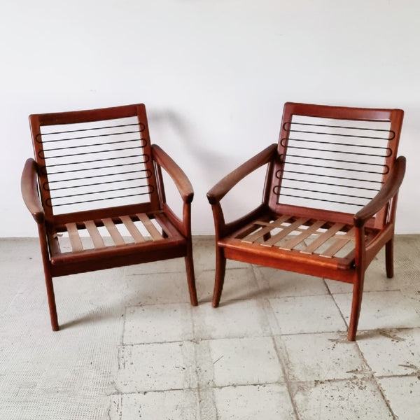 § Pair of De Ster Gelderland Teak Armchairs