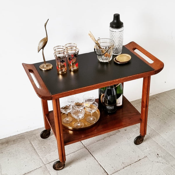 § Mid-century Wooden Bar Cart