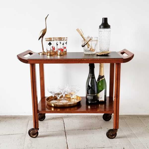 § Mid-century Wooden Bar Cart