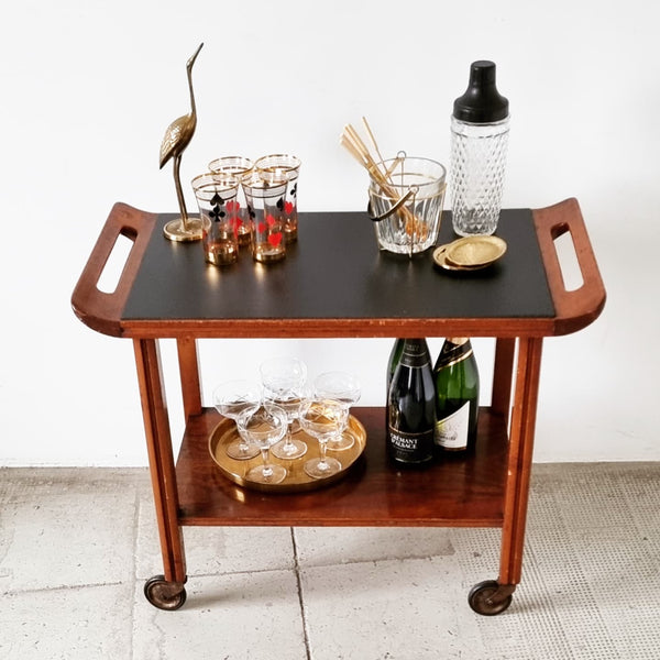 § Mid-century Wooden Bar Cart