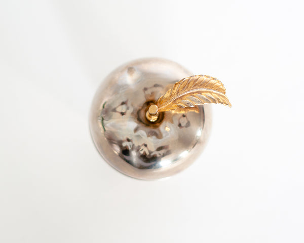 § Silver and Gold Apple Trinket Box