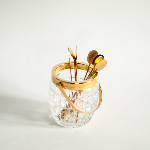 Oddhaus Vintage Decoration Luxembourg Midcentury Brass Cocktail Stirrers