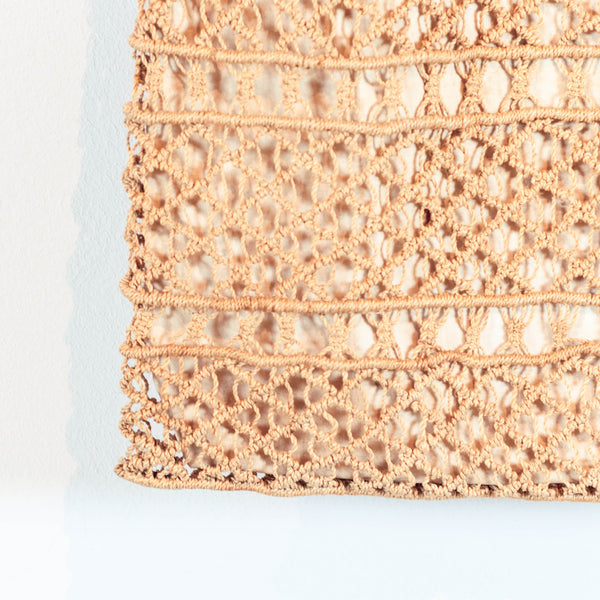 Oddhaus Vintage Luxembourg Bohemian Straw Crochet Market Tote Bag