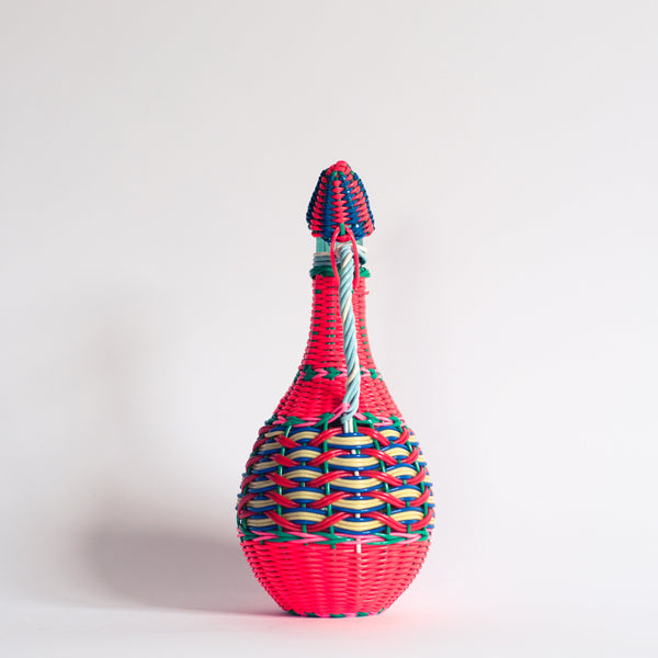 § 70s Retro Kitsch Viresa Scoubidou Decorative Bottle