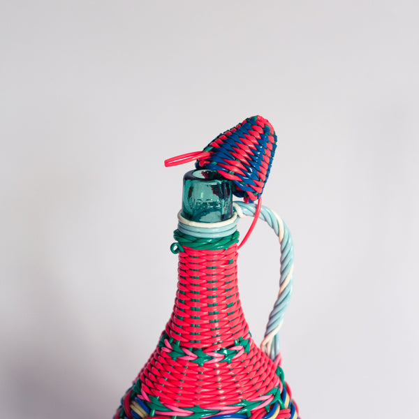 § 70s Retro Kitsch Viresa Scoubidou Decorative Bottle