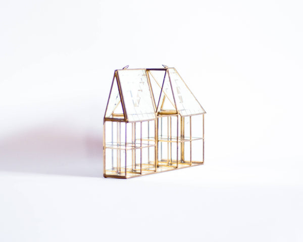 Oddhaus Vintage Luxembourg Vitrine Laiton Maison 