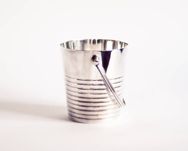 §Christofle Art Deco Ice Bucket 'Ondulations' by Luc Lanel (1930s)