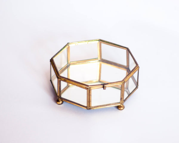 § Brass Octagonal Jewelry Box