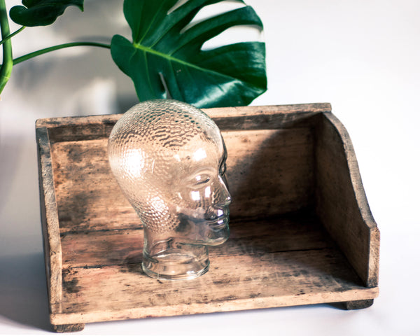 § Glass Head Hat Stand Display