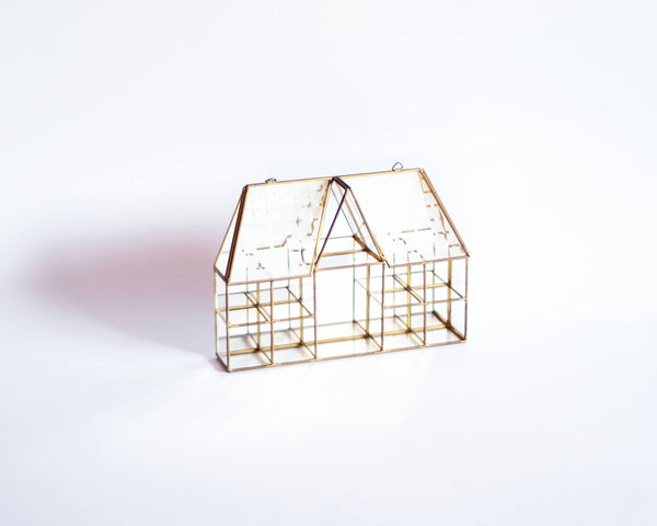 Oddhaus Vintage Luxembourg Vitrine Laiton Maison 
