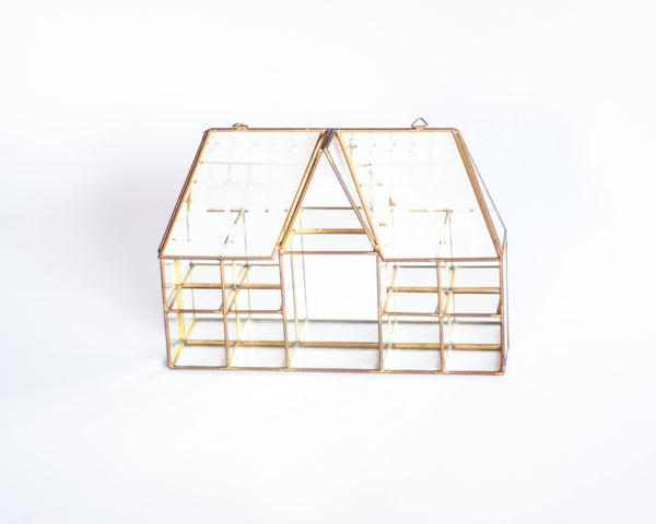Oddhaus Vintage Luxembourg Vitrine Laiton Maison 