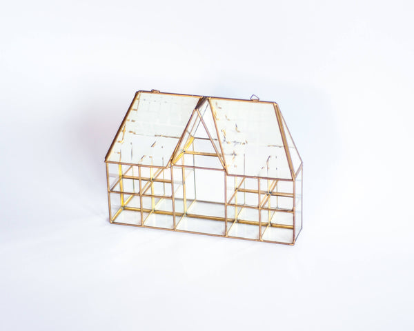 Oddhaus Vintage Luxembourg Vitrine Laiton Maison 