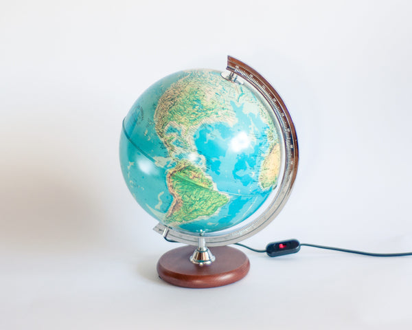 § Vintage Illuminated Globe Tecnodidattica (French)