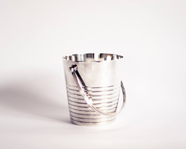 §Christofle Art Deco Ice Bucket 'Ondulations' by Luc Lanel (1930s)