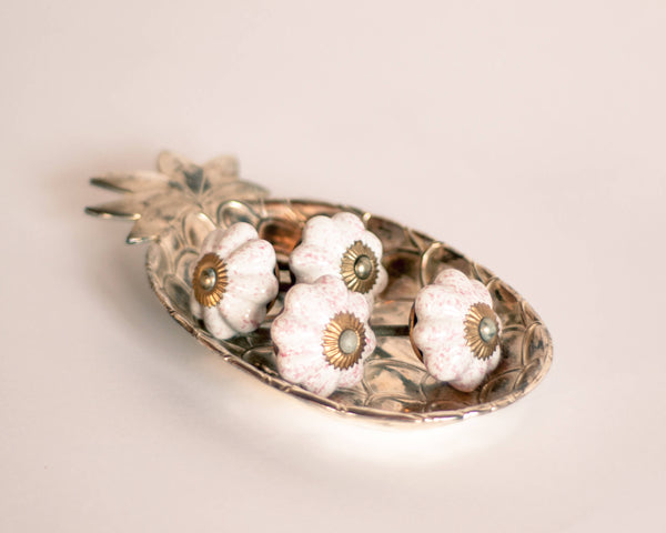 §Antique French Porcelain Drawer Knobs - Set of 4