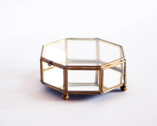 § Brass Octagonal Jewelry Box