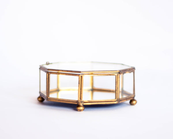 § Brass Octagonal Jewelry Box
