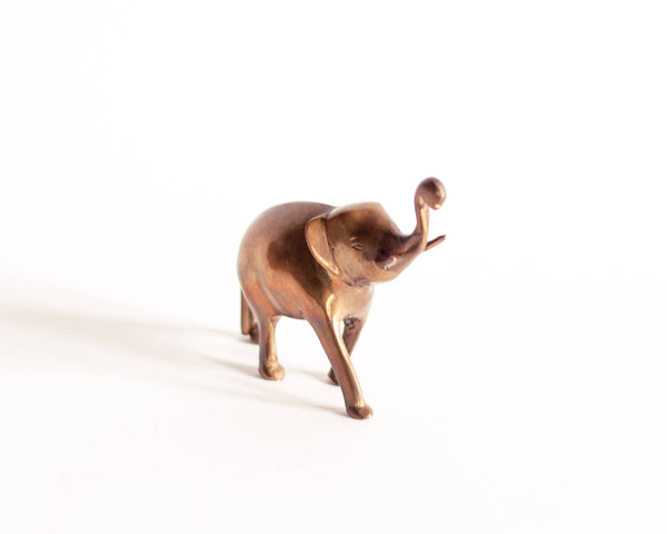 § Vintage Solid Brass Elephant Figurine