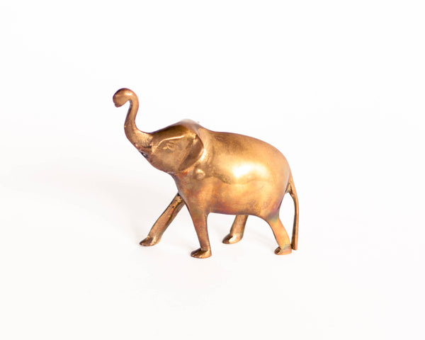 § Vintage Solid Brass Elephant Figurine