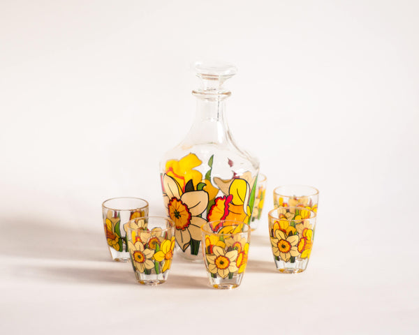 § Floral Decanter Set