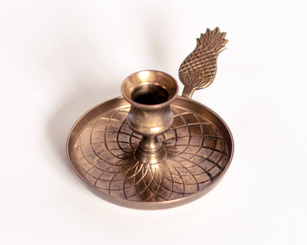 § Brass Pineapple Candleholder