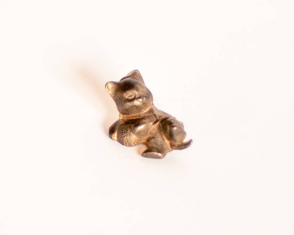 § Miniature Brass Kitten Figurine Trio