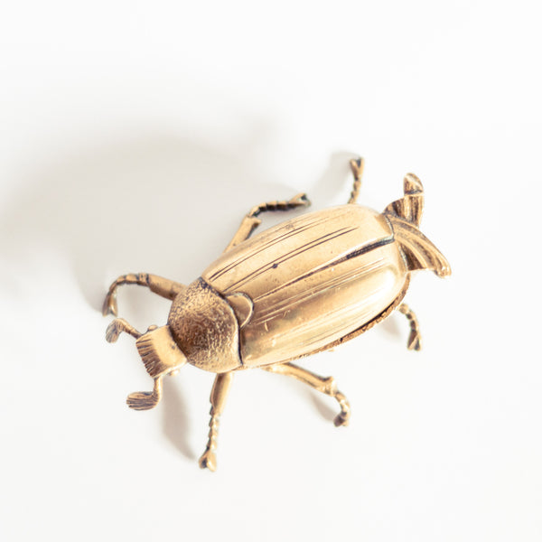 Oddhaus Vintage Decoration Luxembourg Brass Insect Scarab Ashtray