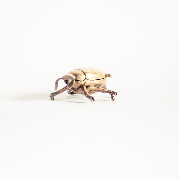 Oddhaus Vintage Decoration Luxembourg Brass Insect Scarab Ashtray