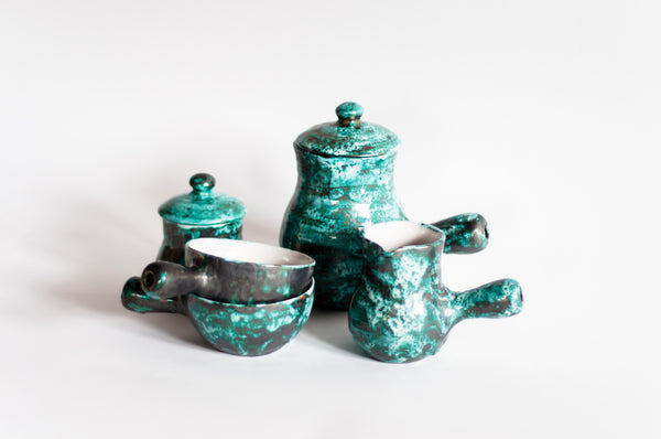 § 60s Teal Vallauris Breakfast Service