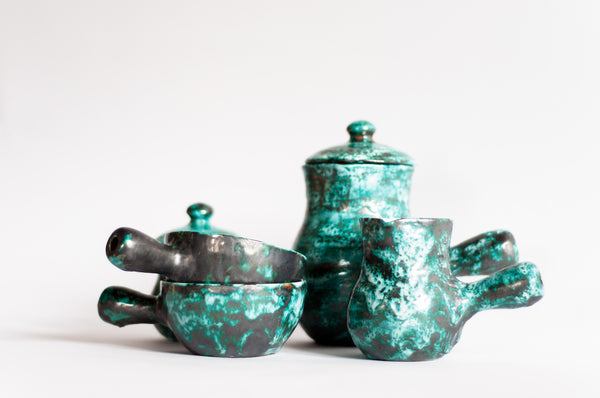 § 60s Teal Vallauris Breakfast Service